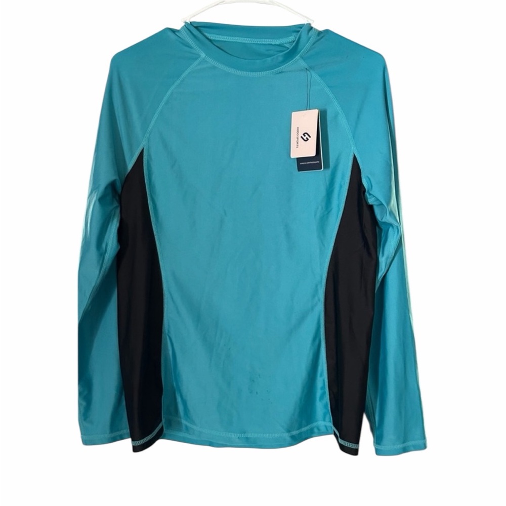 HODOSPORTS Women's UPF 50+ Rash Guard Swimsuit Top - Size Medium - NWT
PTP 17.5”
